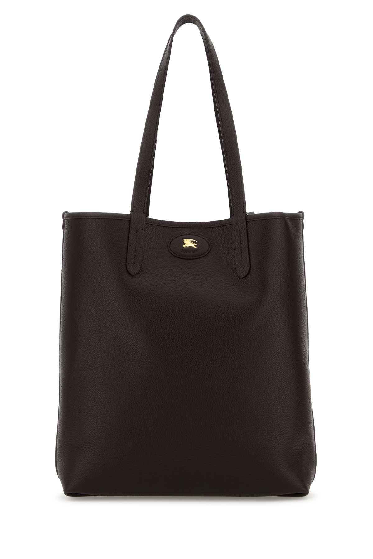 Burberry Men Dark Brown Leather Bloomsbury Shopping Bag BURBERRY