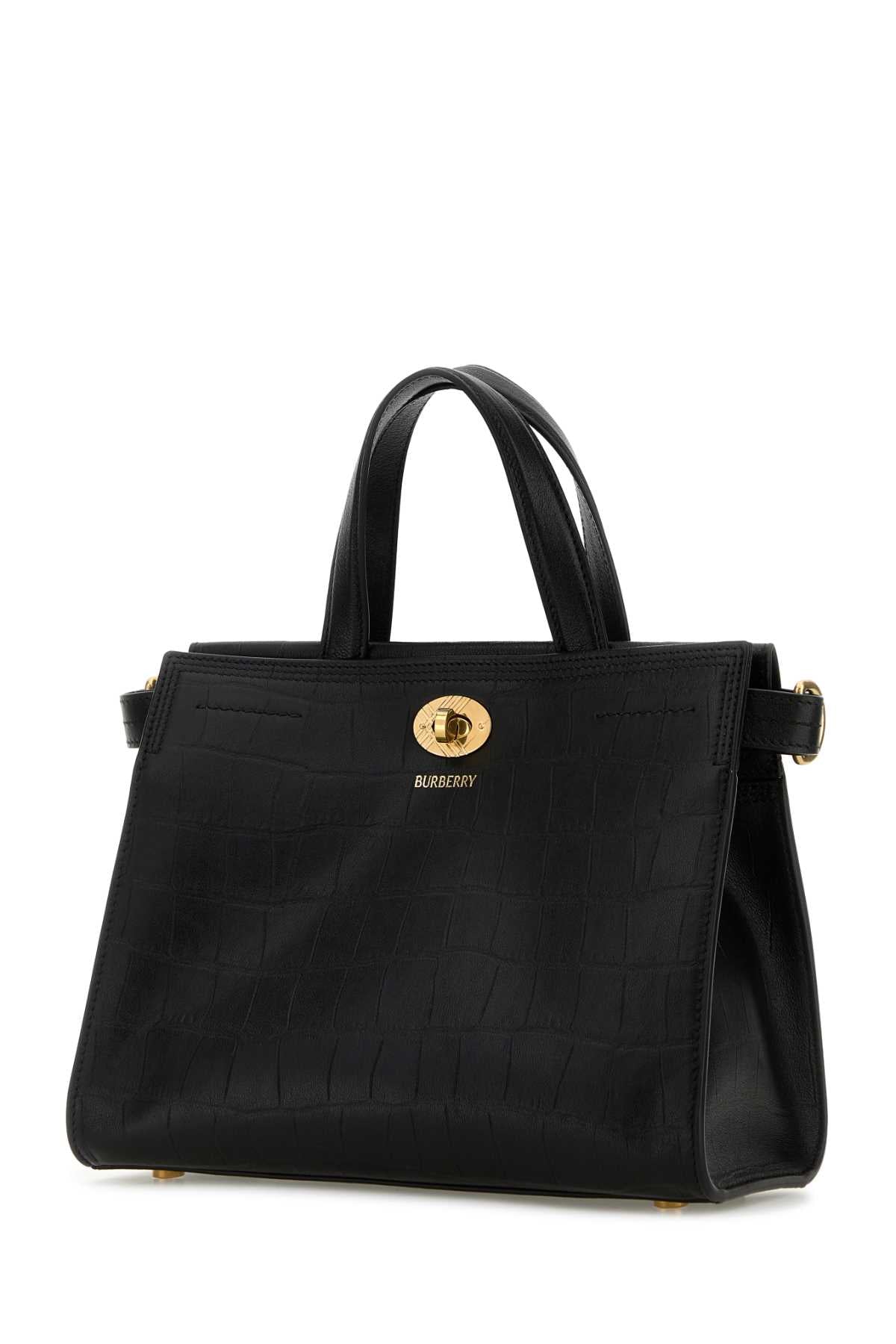 Burberry Women Black Leather Mini Cotswolds Handbag BURBERRY