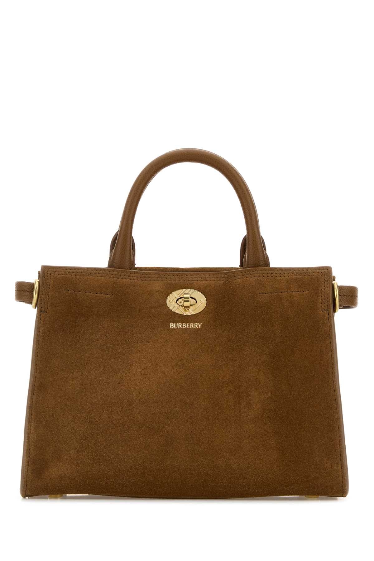 Burberry Women Brown Suede Mini Cotswolds Handbag BURBERRY