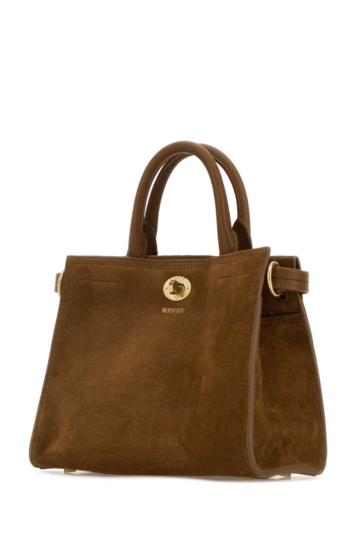 Burberry Women Brown Suede Mini Cotswolds Handbag BURBERRY
