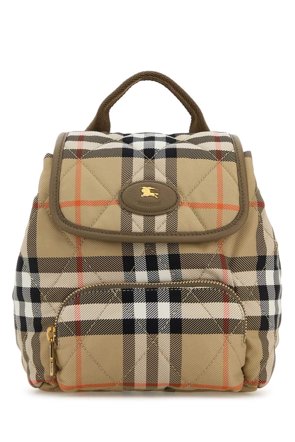 Burberry Women Embroidered Canvas Mini Horseshoe Backpack BURBERRY