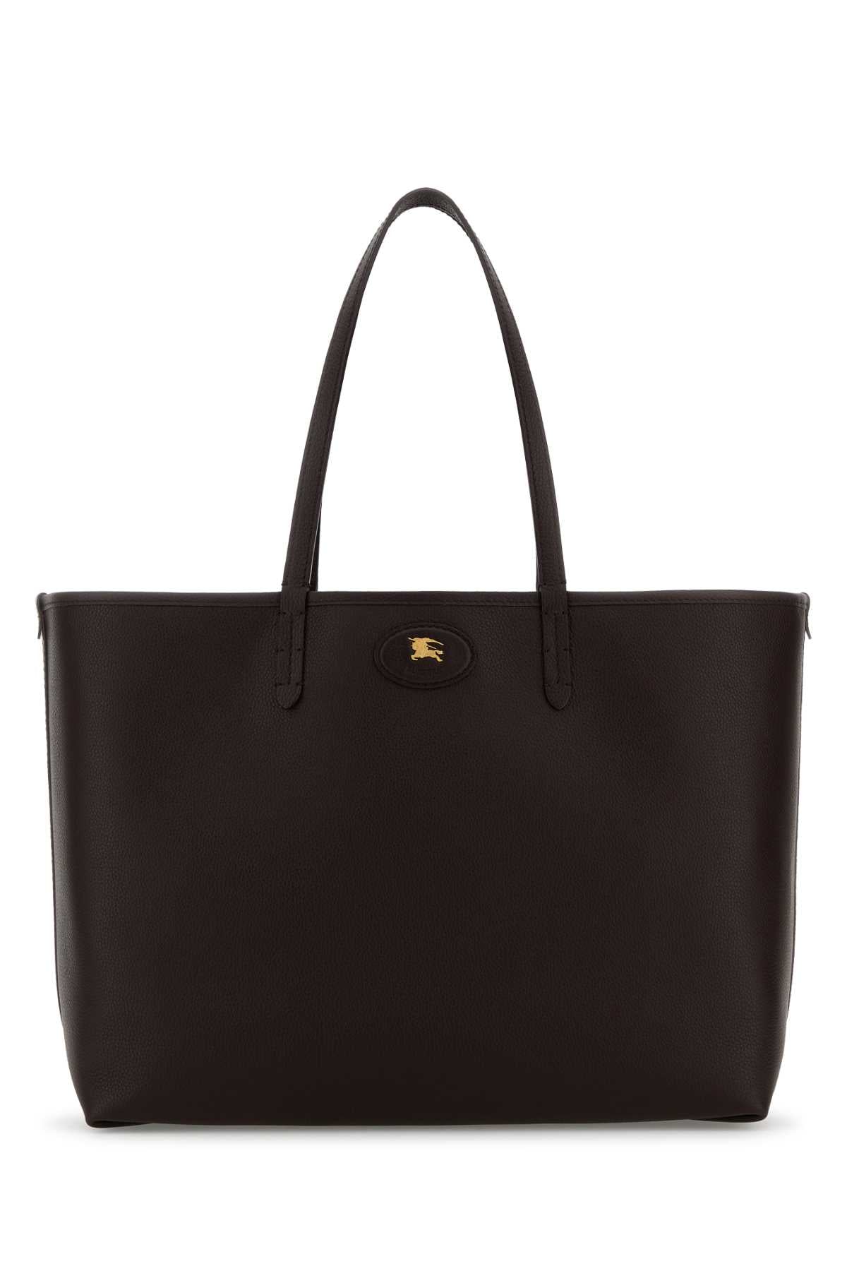 Burberry Women Dark Brown Leather Reversibile Bag BURBERRY