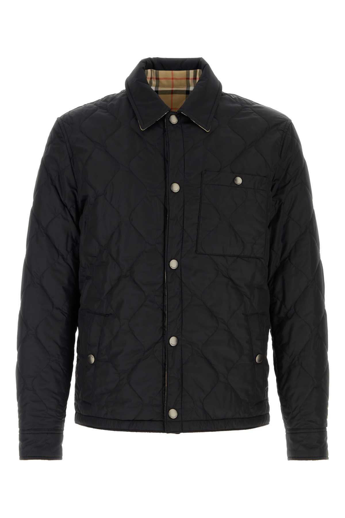 Burberry Men Black Nylon Reversible Jacket BURBERRY