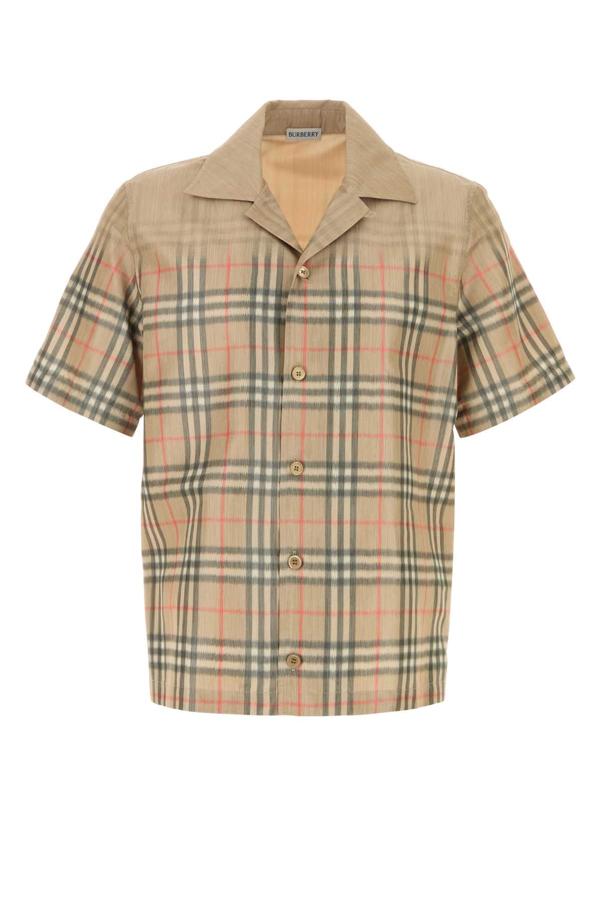 Burberry Men Printed Viscose Blend Shirt BURBERRY