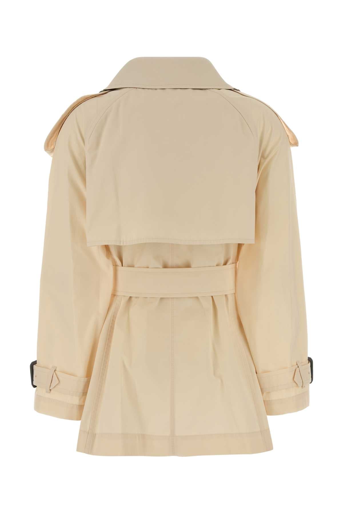 Burberry Women Ivory Cotton Fitzrovia Trench Coat BURBERRY