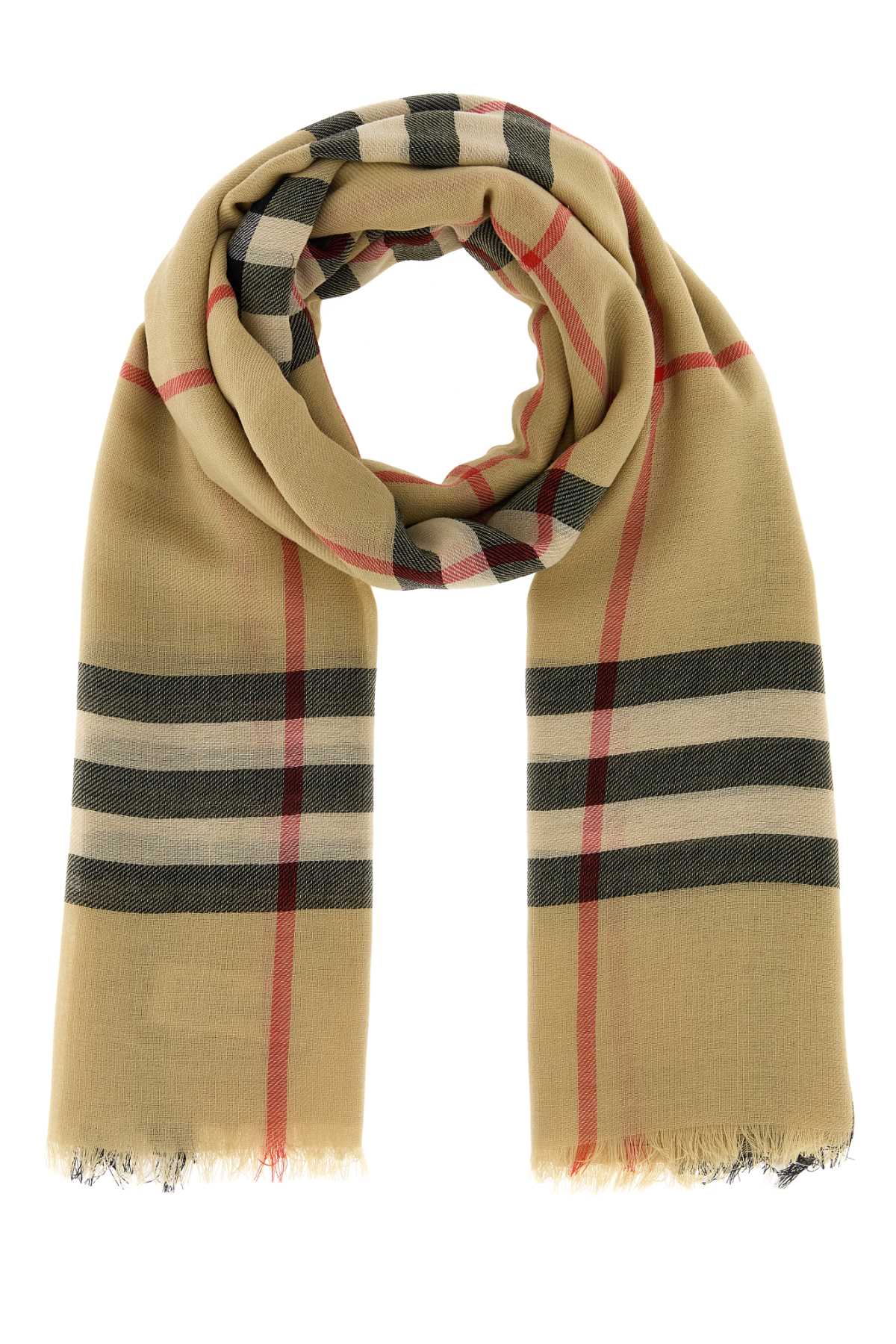 Burberry Unisex Embroidered Wool Scarf BURBERRY