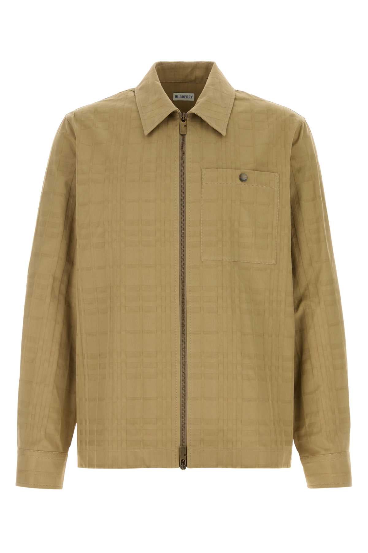 Burberry Men Beige Cotton Shirt BURBERRY