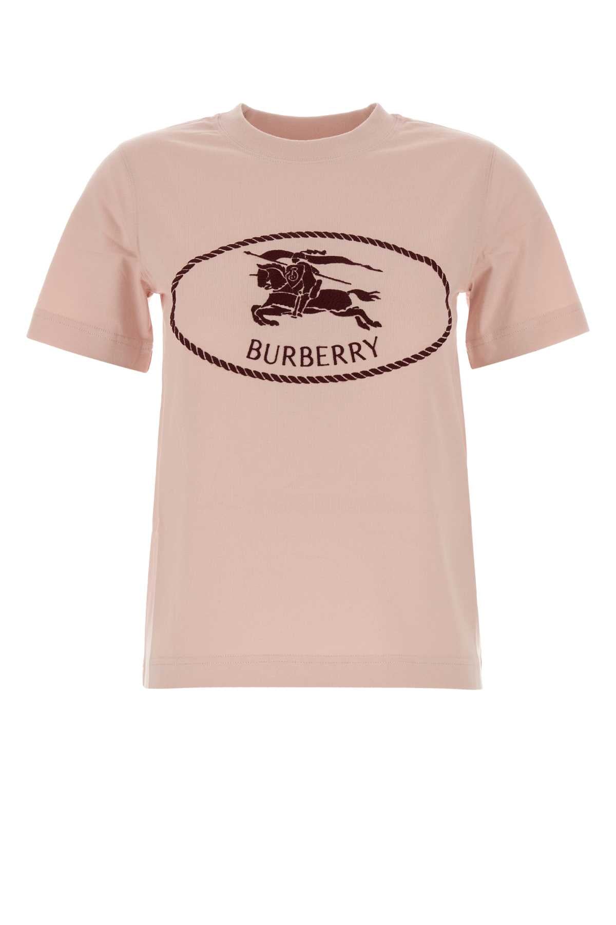 Burberry Women Pink Cotton T-Shirt BURBERRY