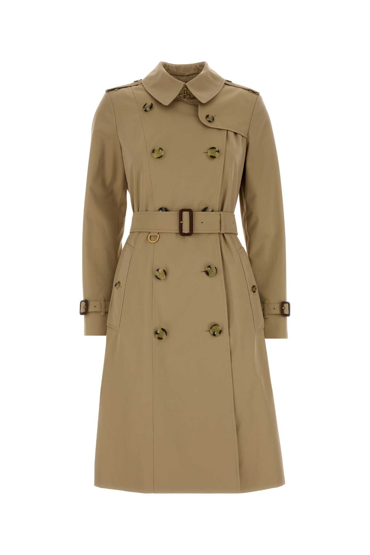 Burberry Women Beige Twill Trench Coat BURBERRY