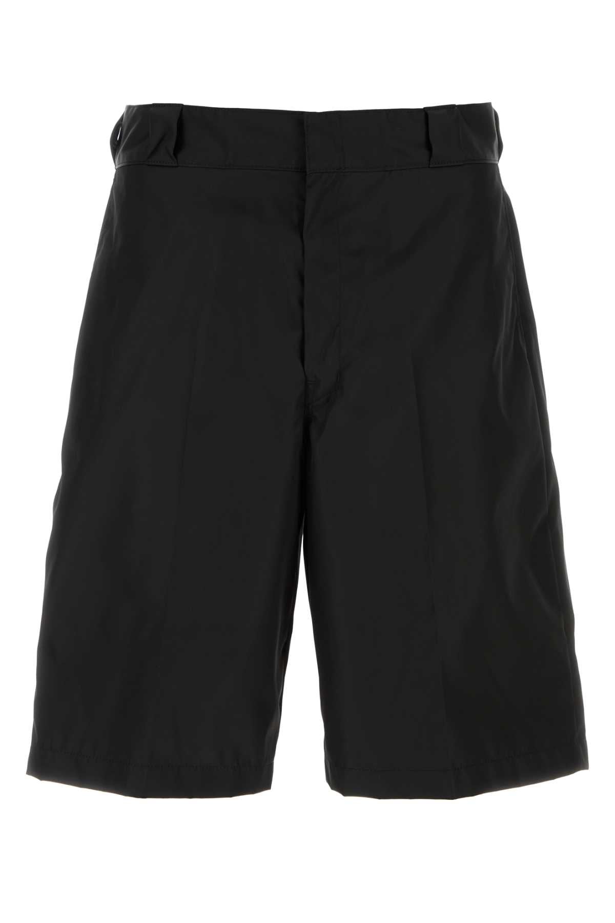Prada Men Black Re-Nylon Bermuda Shorts PRADA