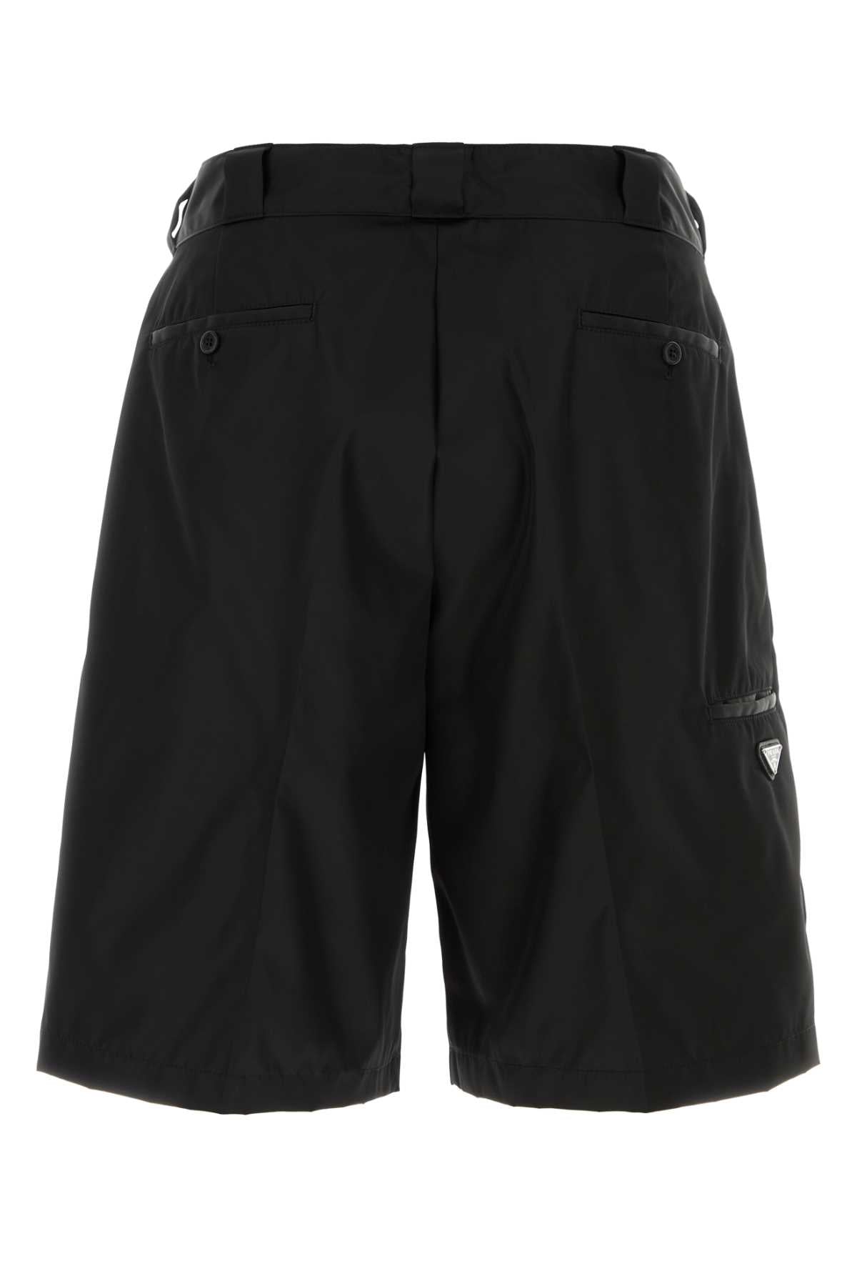 Prada Men Black Re-Nylon Bermuda Shorts PRADA