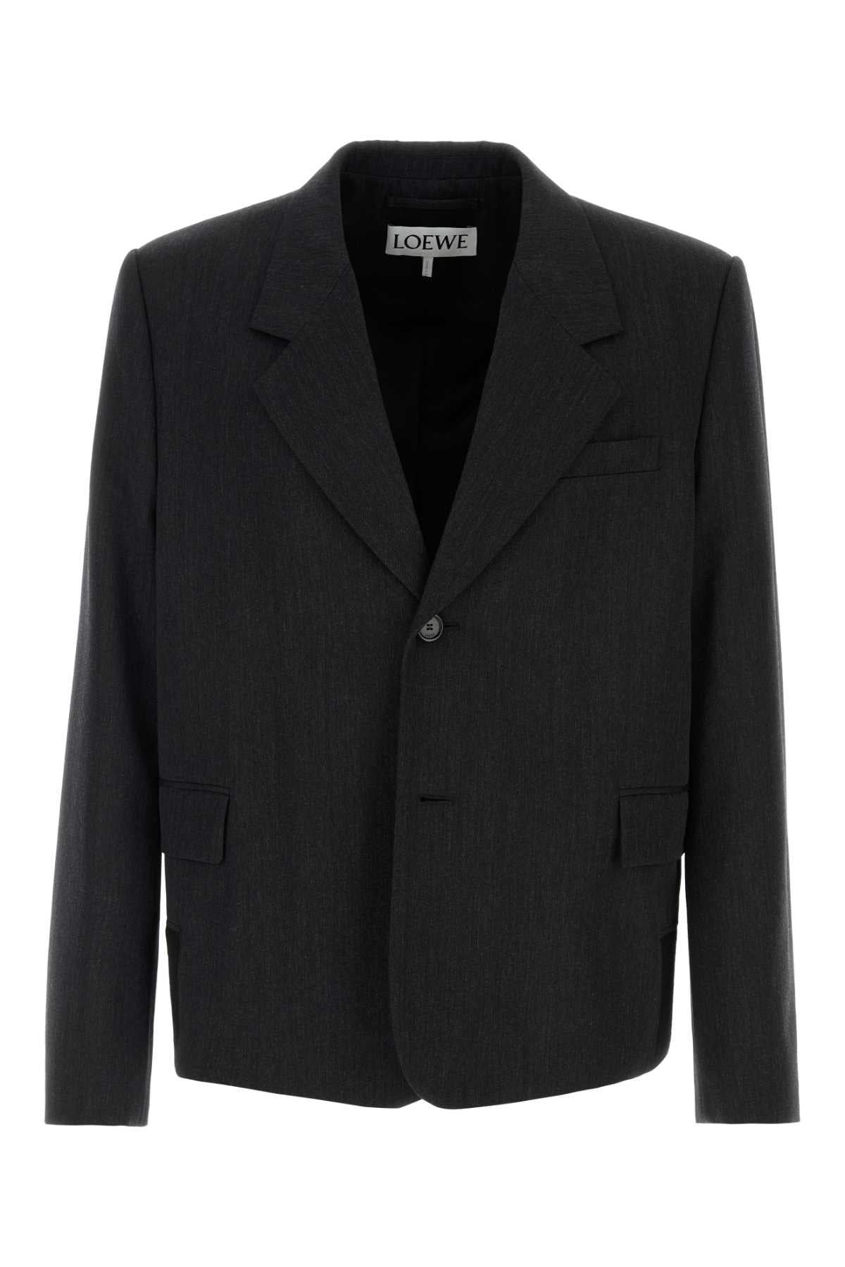 Loewe Men Charcoal Wool Blazer LOEWE