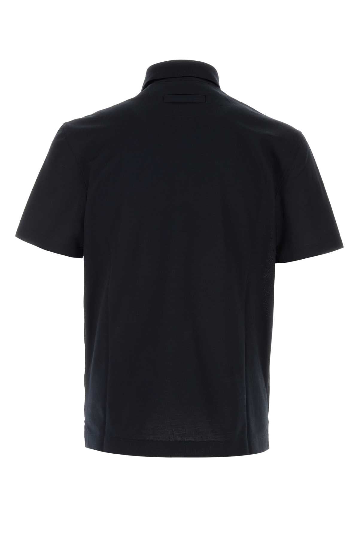 Zegna Men Midnight Blue Piquet Polo Shirt ZEGNA