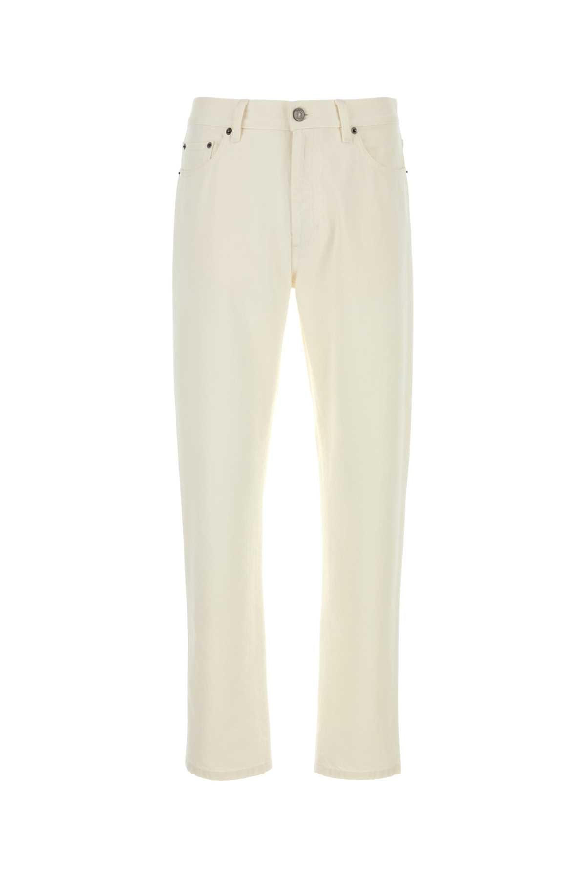 Zegna Men White Denim Jeans ZEGNA