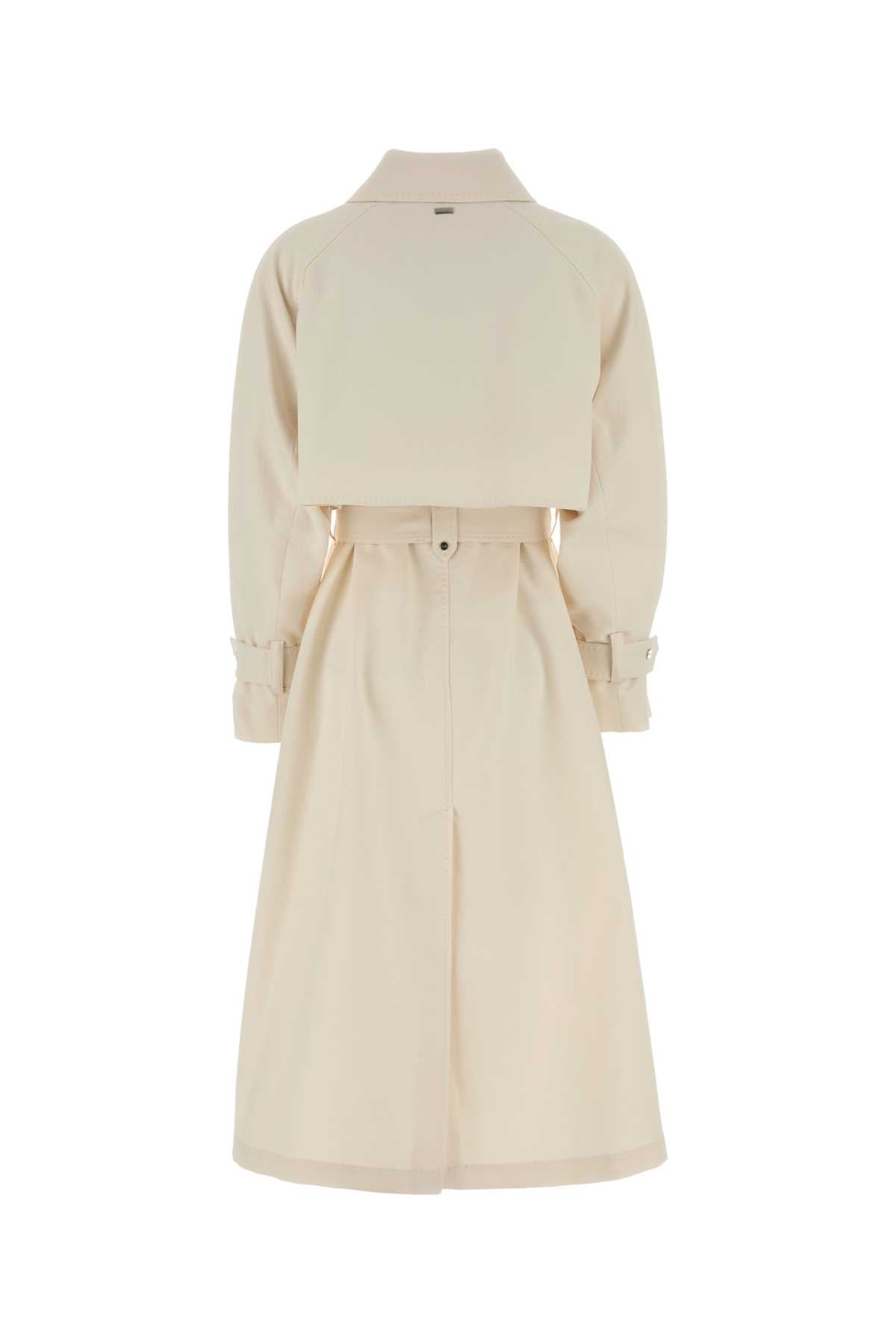 Herno Women Ivory Jersey Trench Coat HERNO
