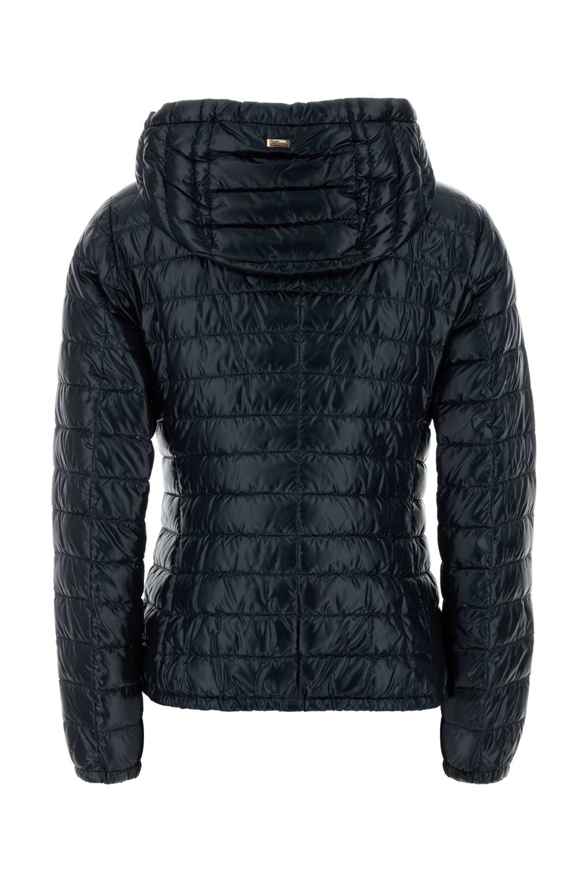 Herno Women Midnight Blue Nylon Down Jacket HERNO