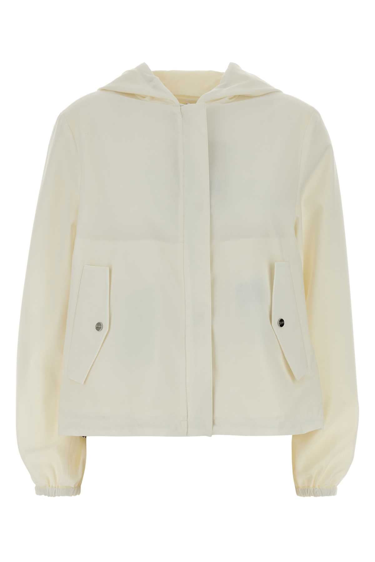 Herno Women White Jersey Reversible Jacket HERNO