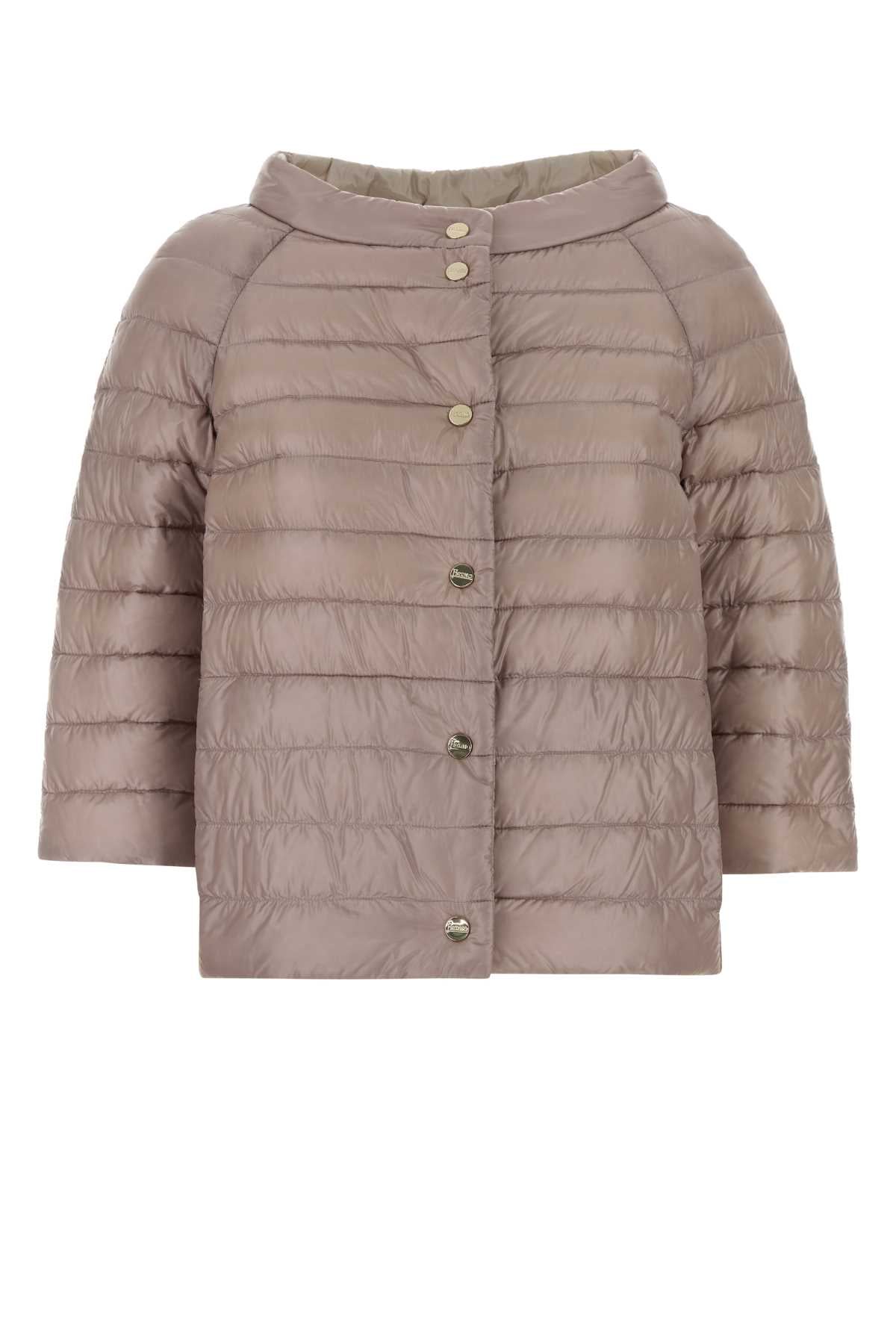 Herno Women Powder Pink Nylon Reversible Down Jacket HERNO