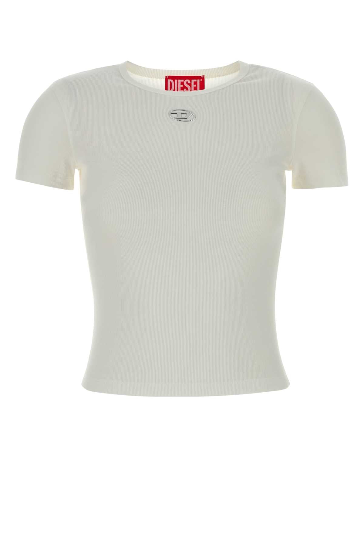 Diesel Women White Stretch Cotton T-Elle T-Shirt DIESEL