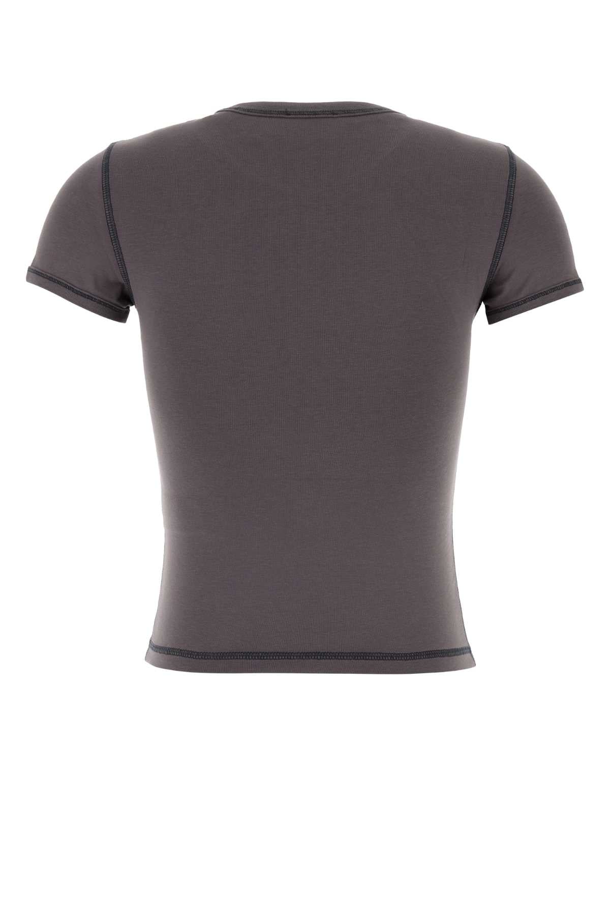 Diesel Women Purple Stretch Cotton T-Shirt DIESEL