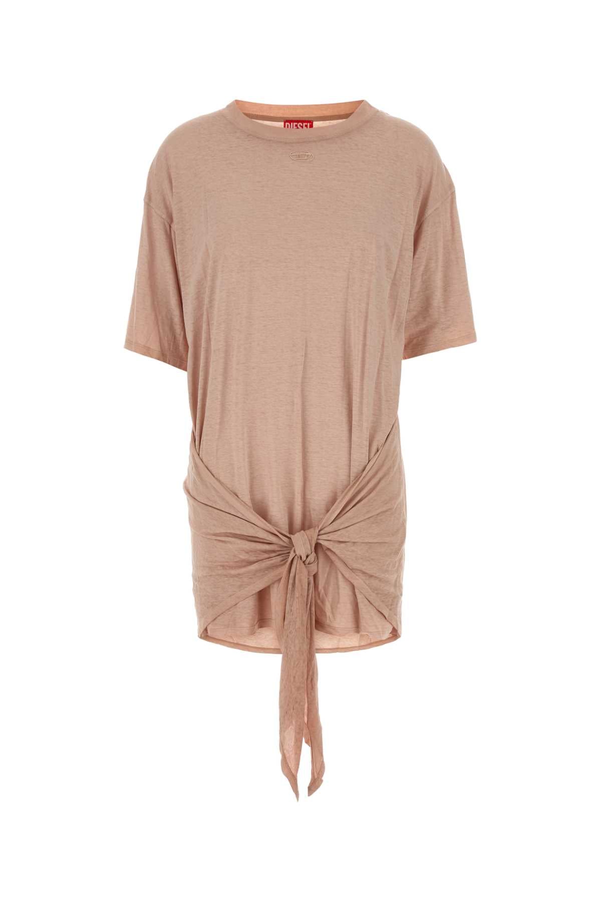 Diesel Women Pink Jersey T-Shirt Dress