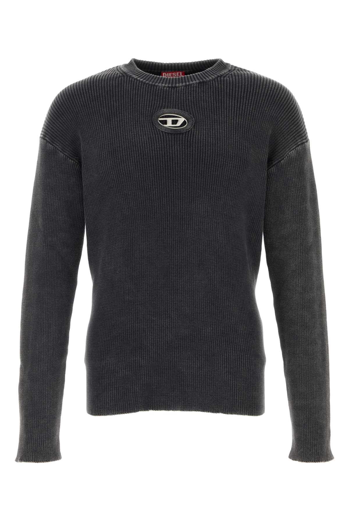Diesel Men Black Cotton K-Darren Sweater DIESEL