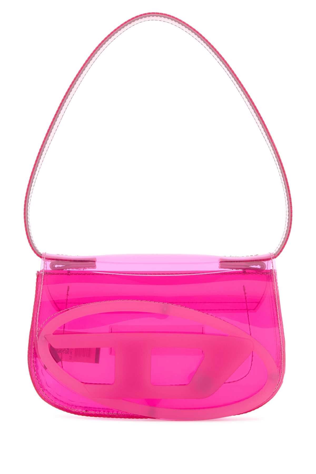 Diesel Women Fuchsia Rubber 1Dr Shoulder Bag DIESEL