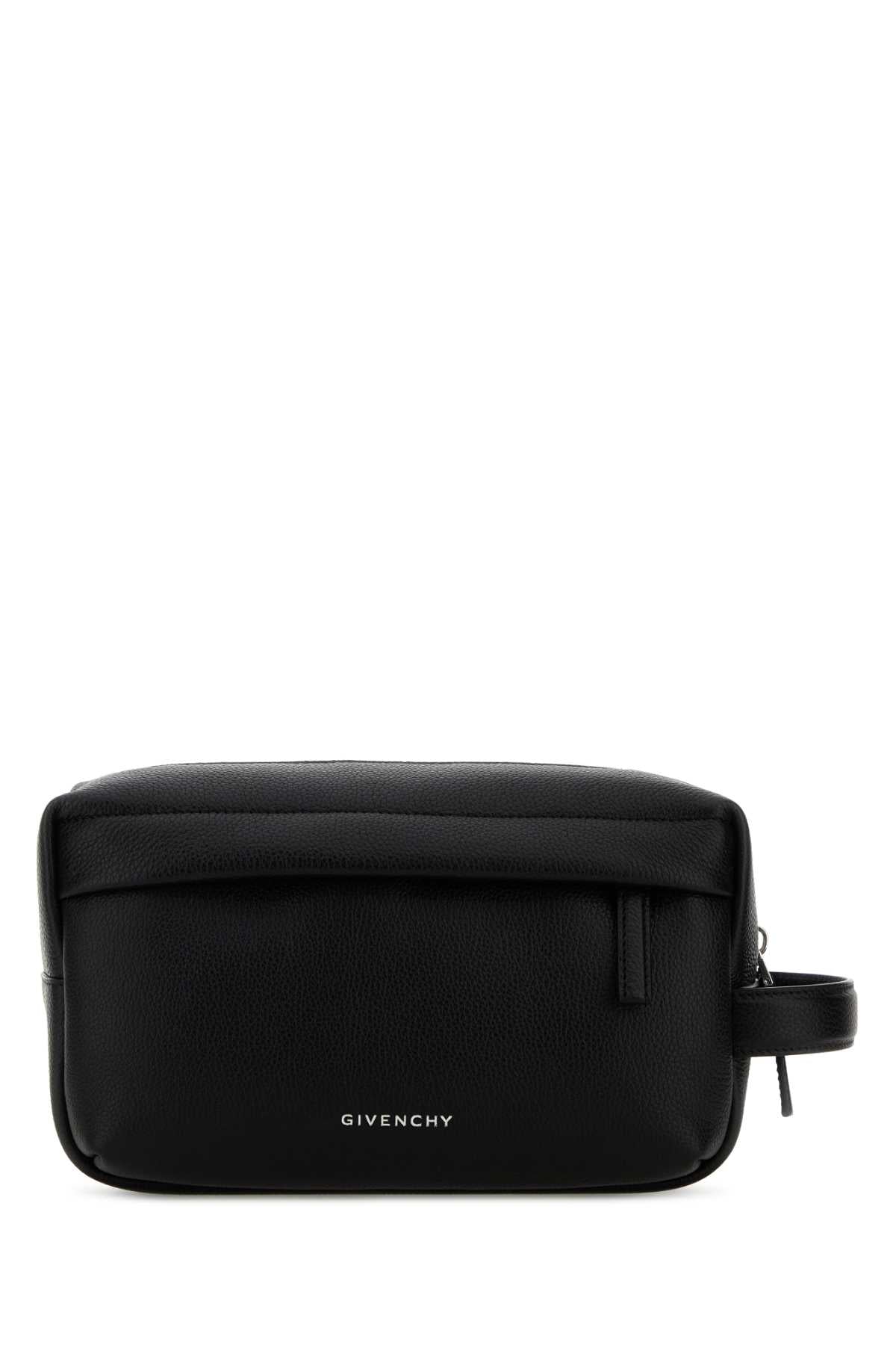 Givenchy Men Black Leather U Backpack Beauty Case GIVENCHY