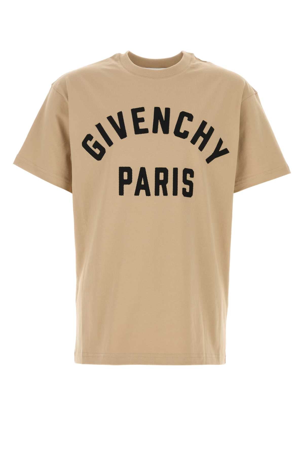 Givenchy Men Beige Cotton T-Shirt GIVENCHY