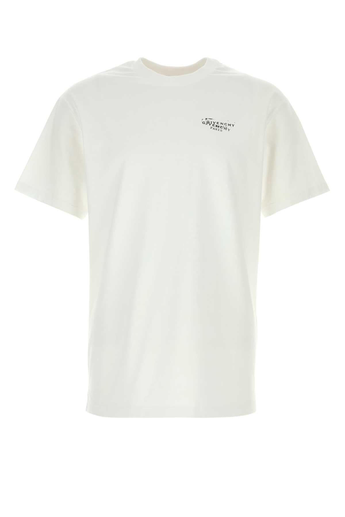 Givenchy Men White Cotton T-Shirt GIVENCHY
