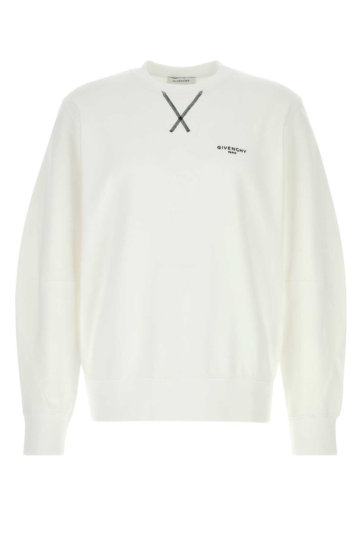 Givenchy Men White Cotton Sweatshirt GIVENCHY