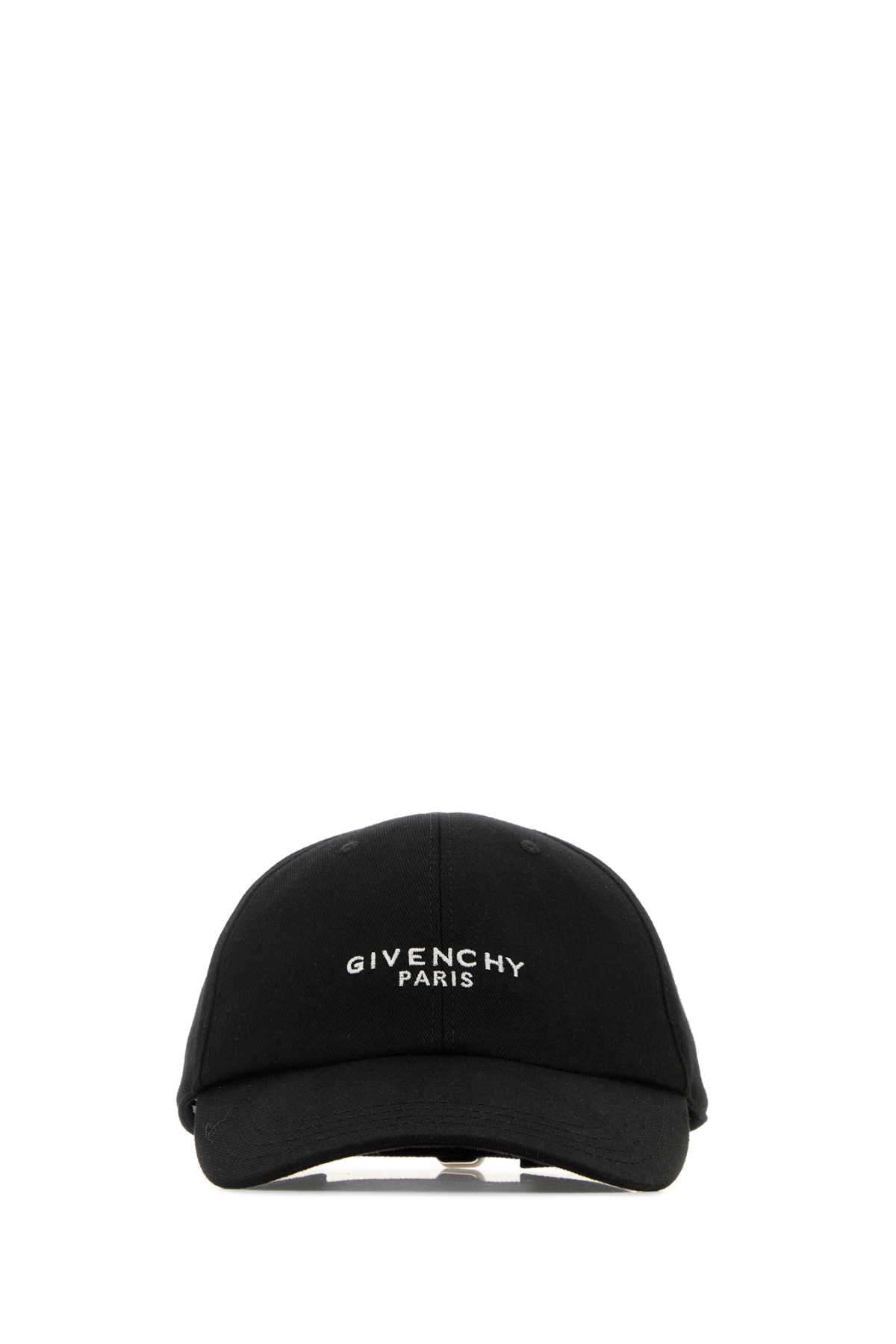 Givenchy Men Black Cotton Blend Baseball Cap GIVENCHY