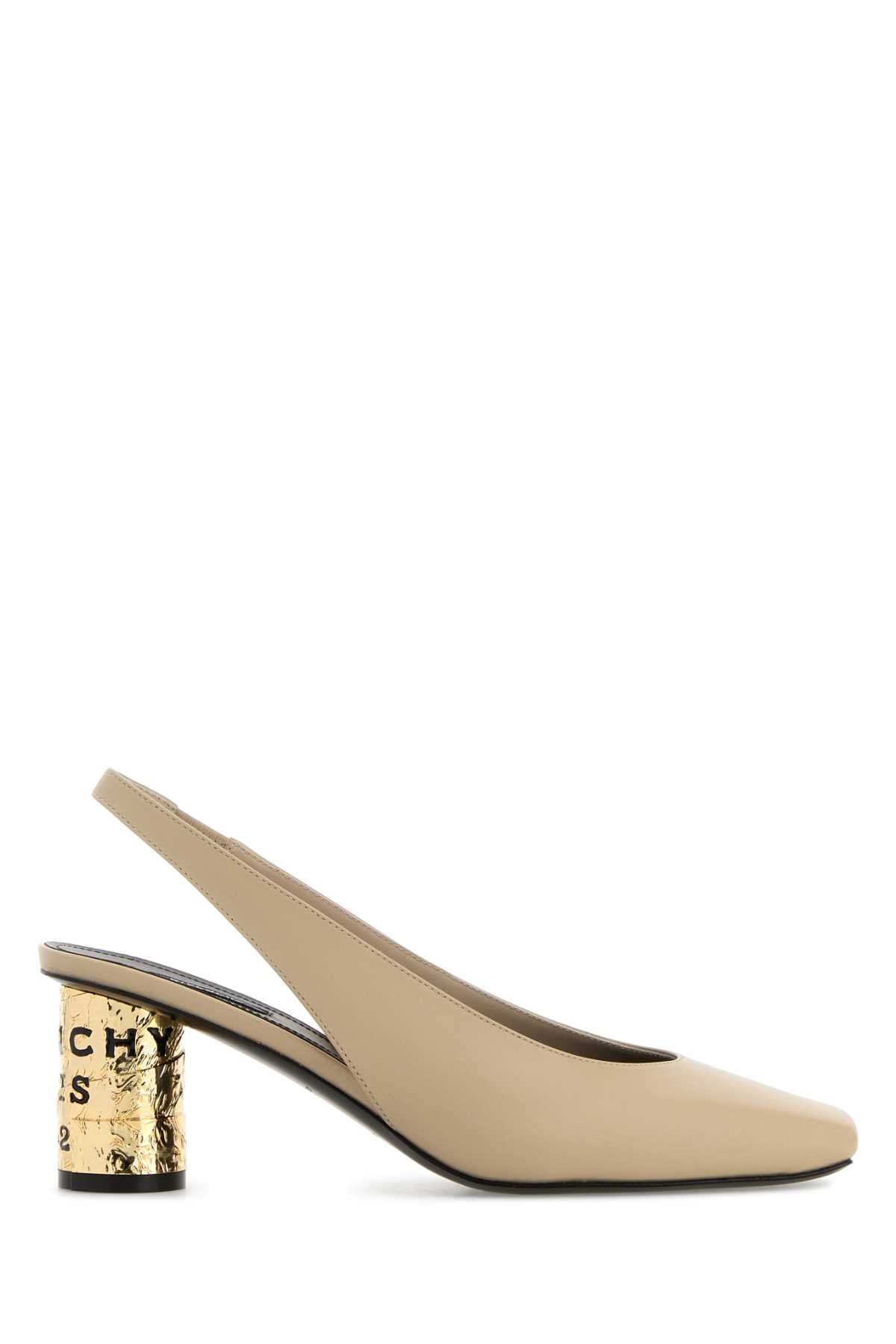 Givenchy Women Beige Leather Tape Pumps GIVENCHY