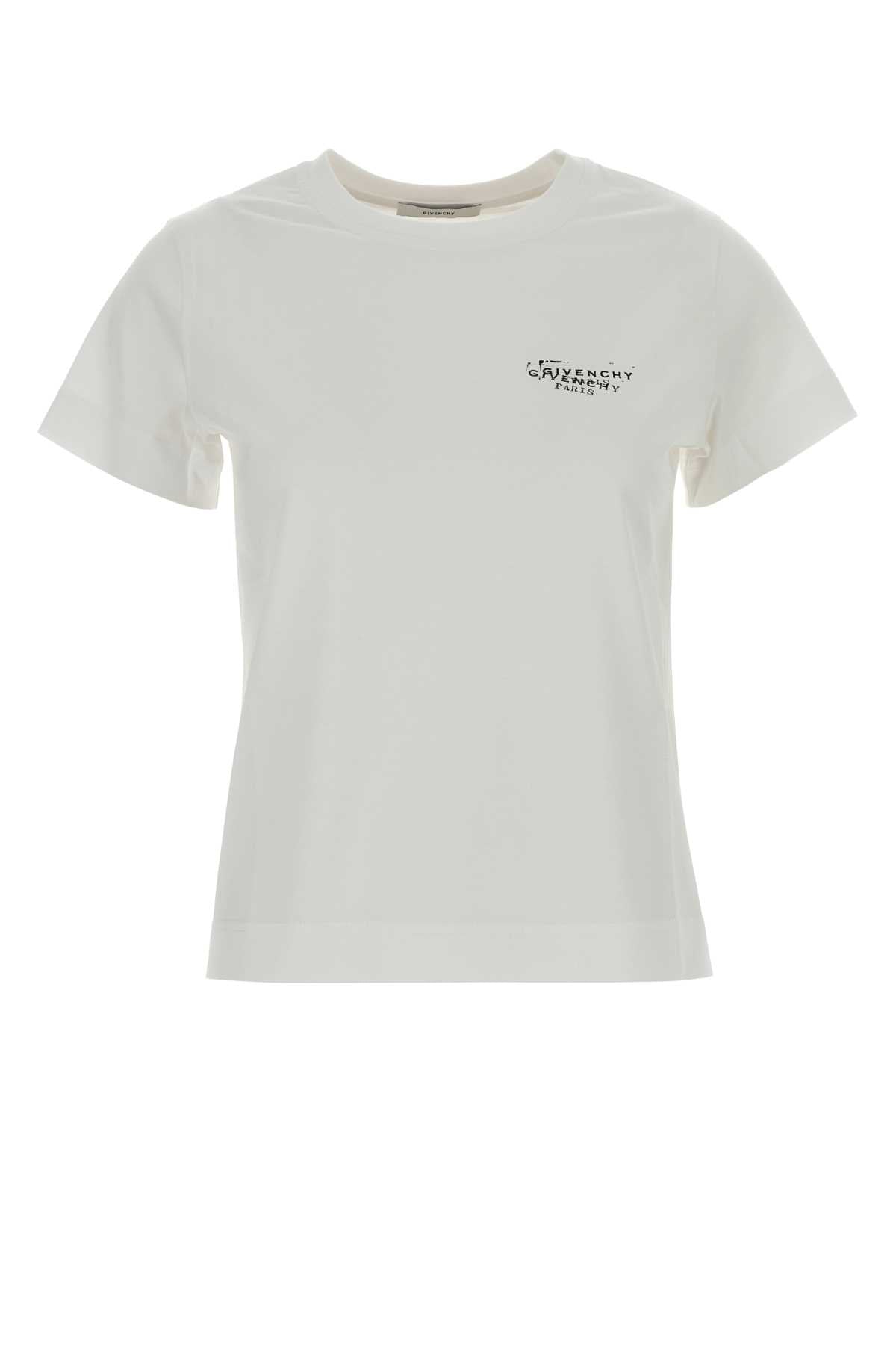 Givenchy Women White Cotton T-Shirt GIVENCHY