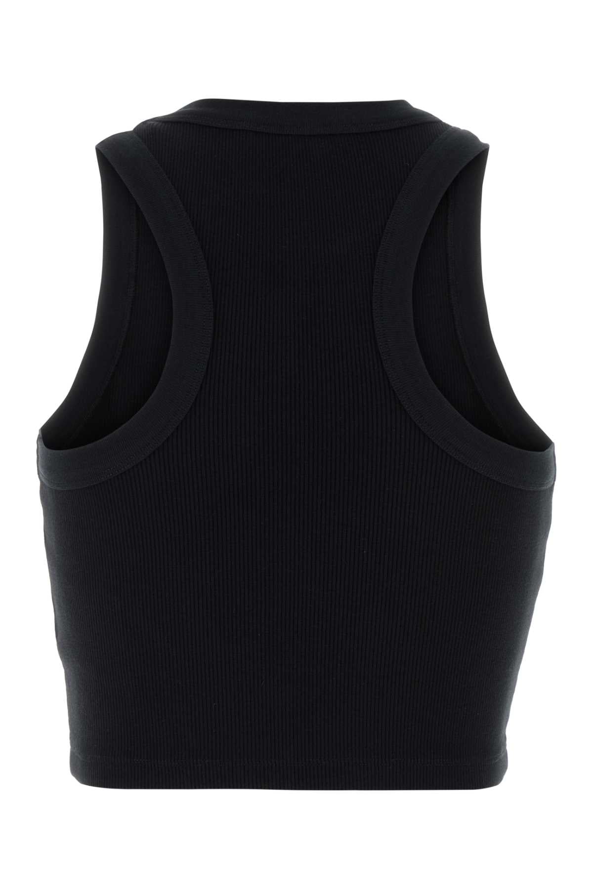 Givenchy Women Black Stretch Cotton Crop-Top GIVENCHY