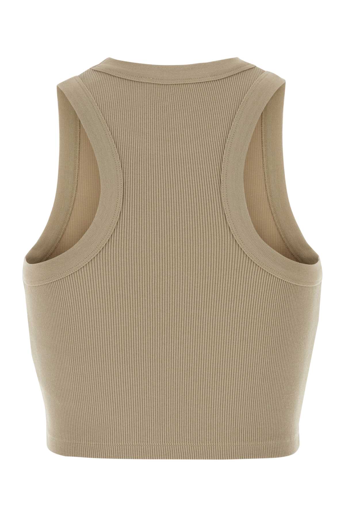 Givenchy Women Beige Stretch Cotton Crop-Top GIVENCHY