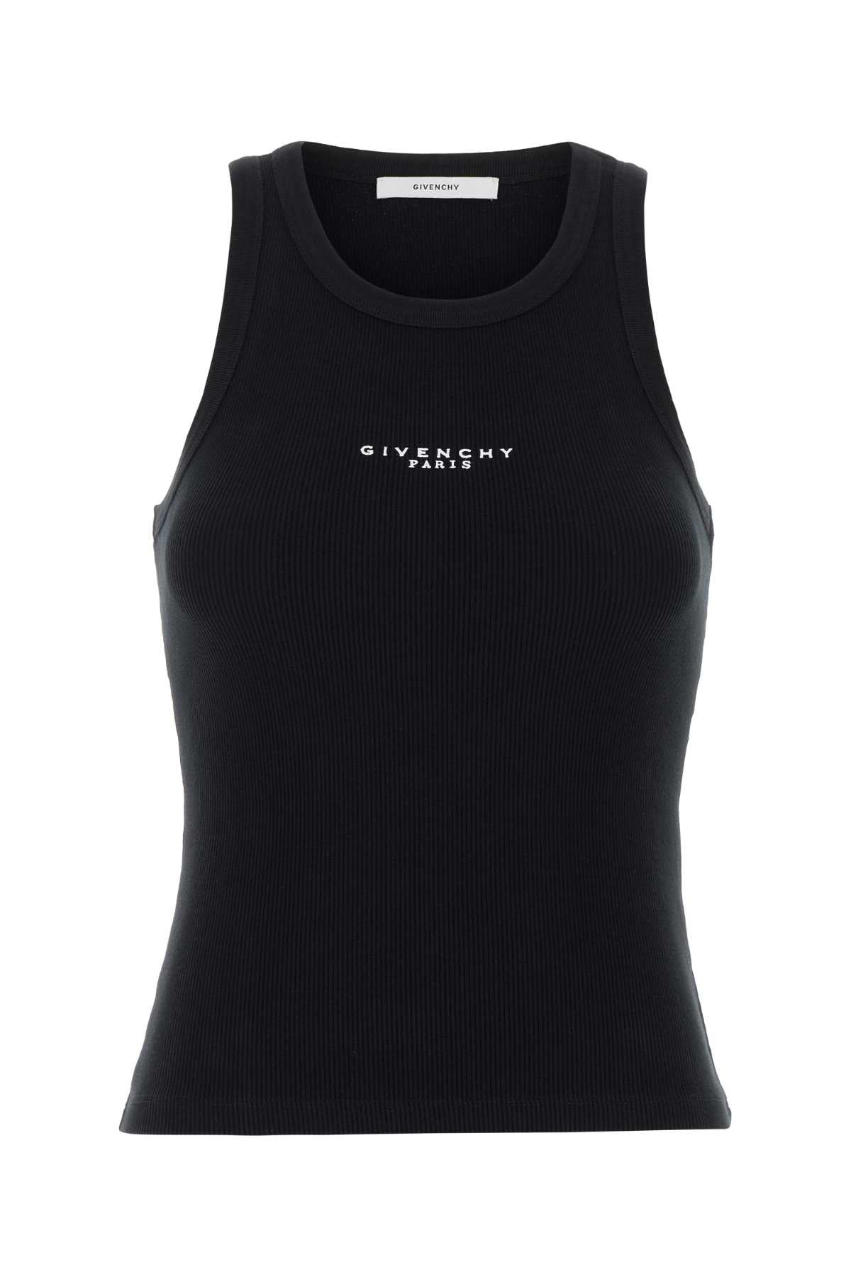 Givenchy Women Black Stretch Cotton Tank Top
