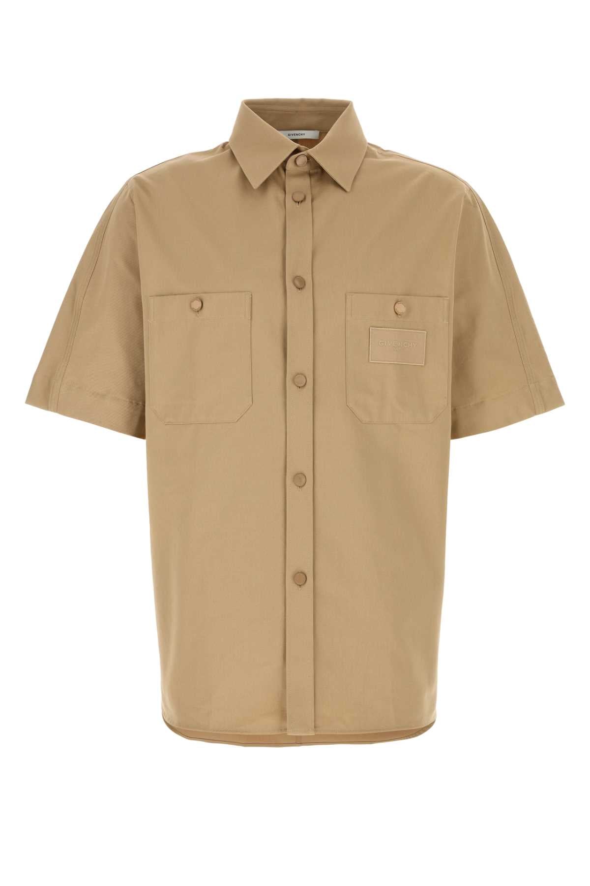 Givenchy Men Beige Cotton Shirt GIVENCHY
