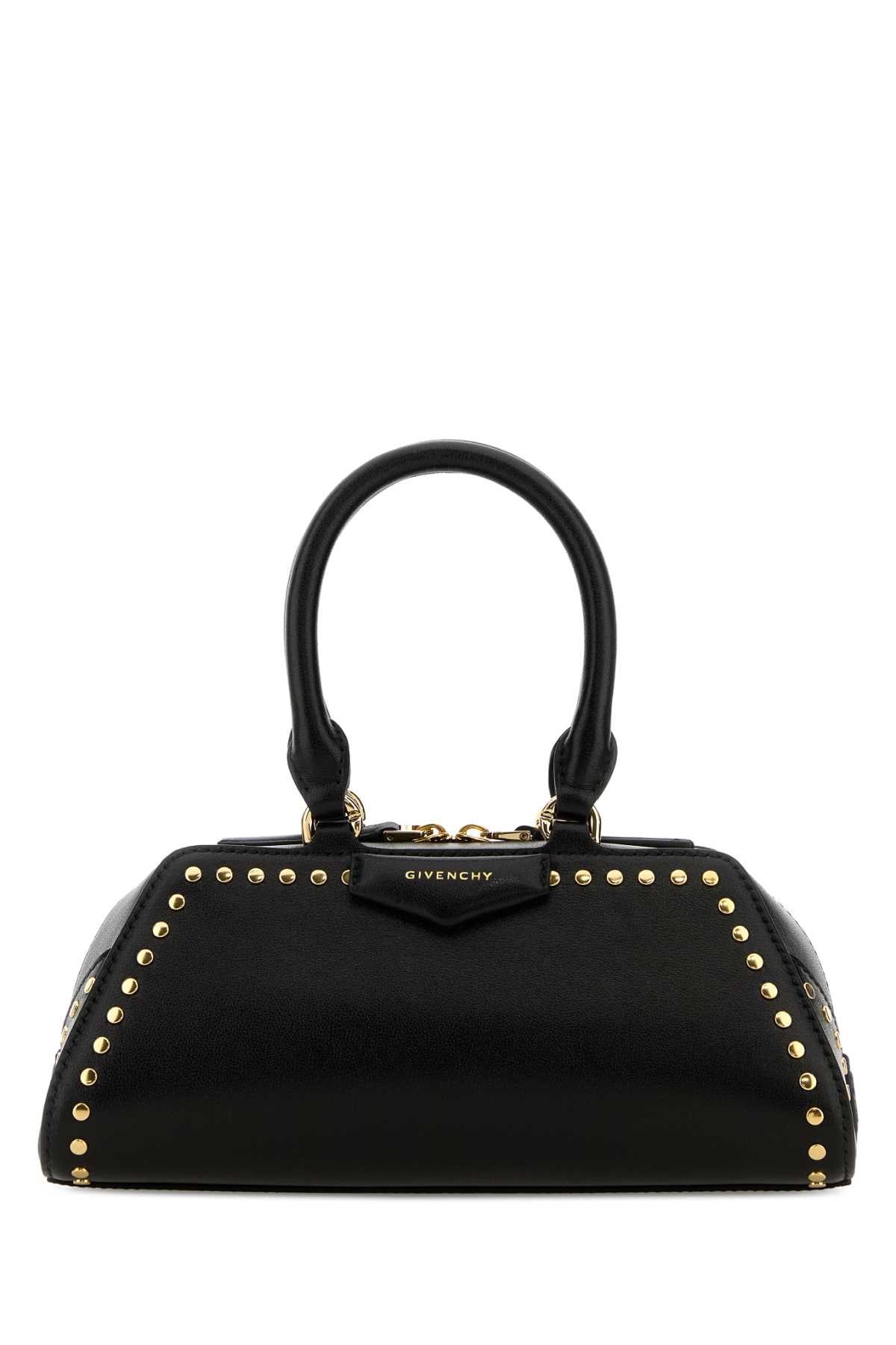 Givenchy Women Black Leather Mini Antigona East-West Handbag GIVENCHY