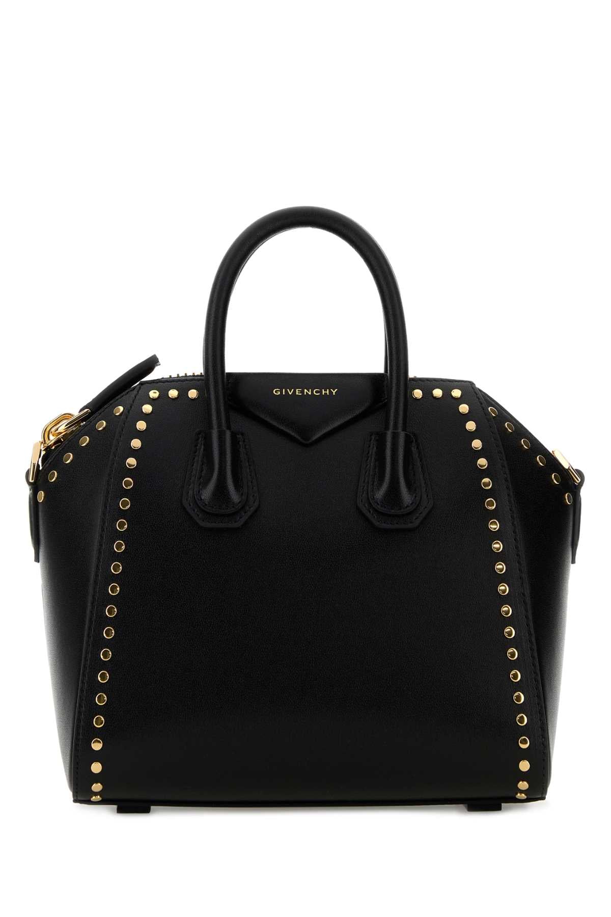 Givenchy Women Black Leather Mini Antigona Handbag GIVENCHY
