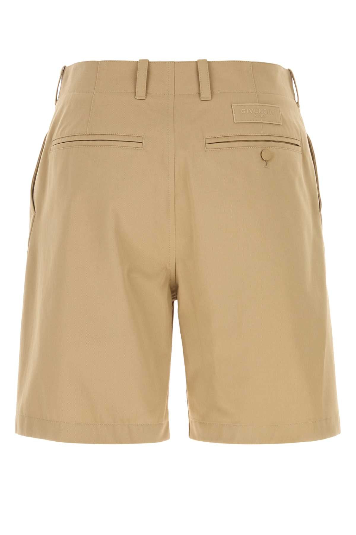 Givenchy Men Beige Cotton Bermuda Shorts GIVENCHY