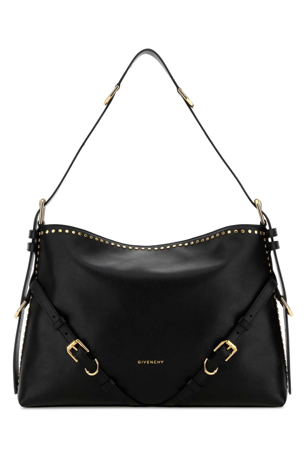 Givenchy Women Black Leather Medium Voyou Shopping Bag GIVENCHY