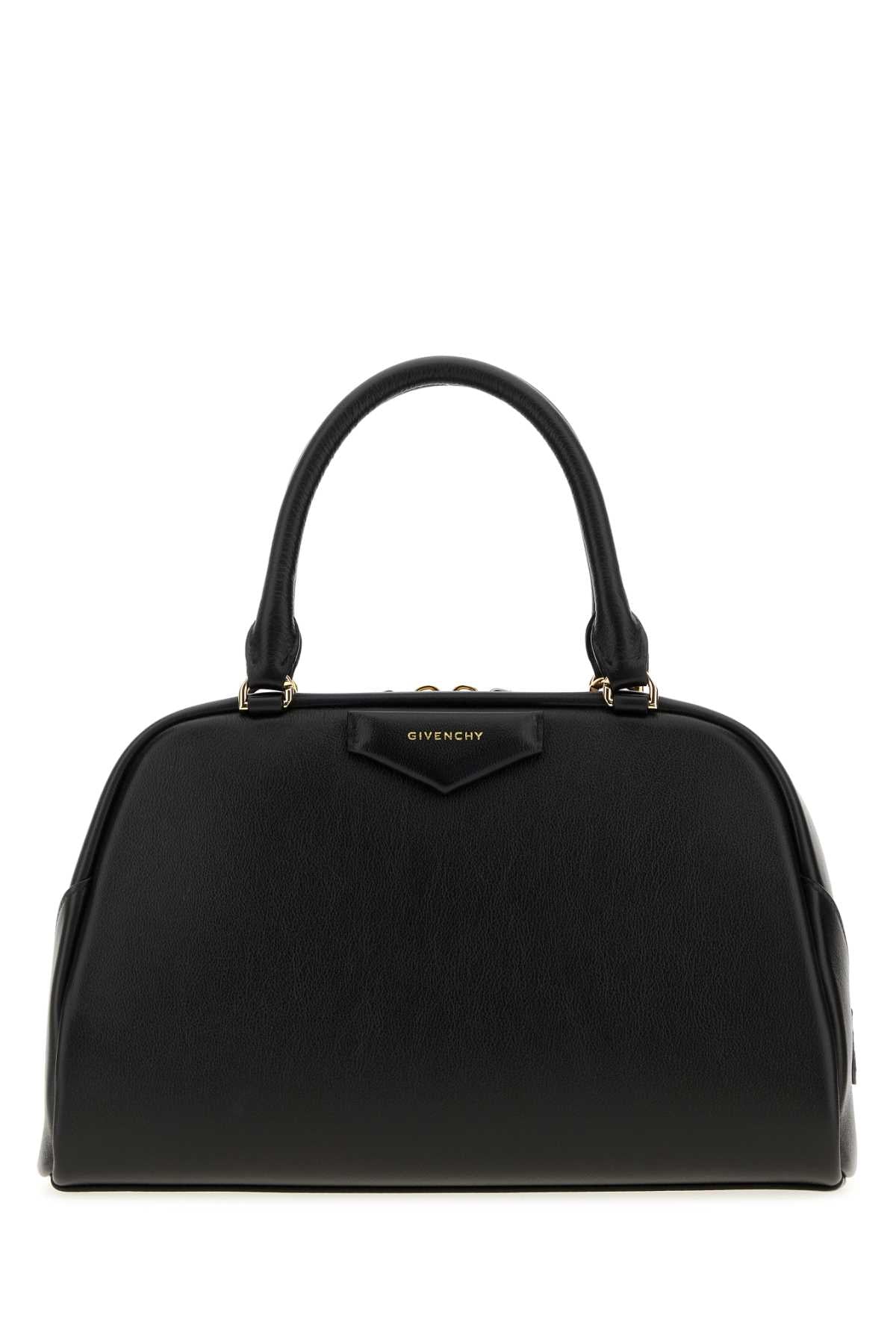 Givenchy Women Black Leather Medium Antigona East-West Soft Handbag GIVENCHY