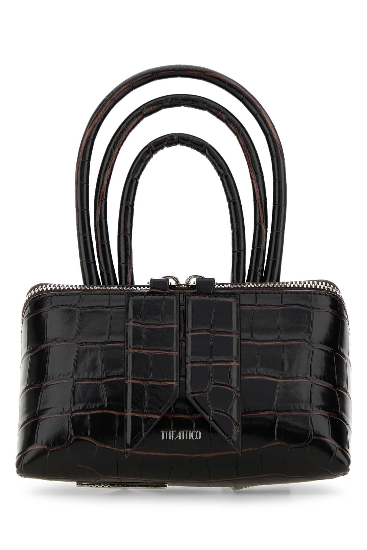 The Attico Women Dark Brown Leather Mini Friday Bag THE ATTICO