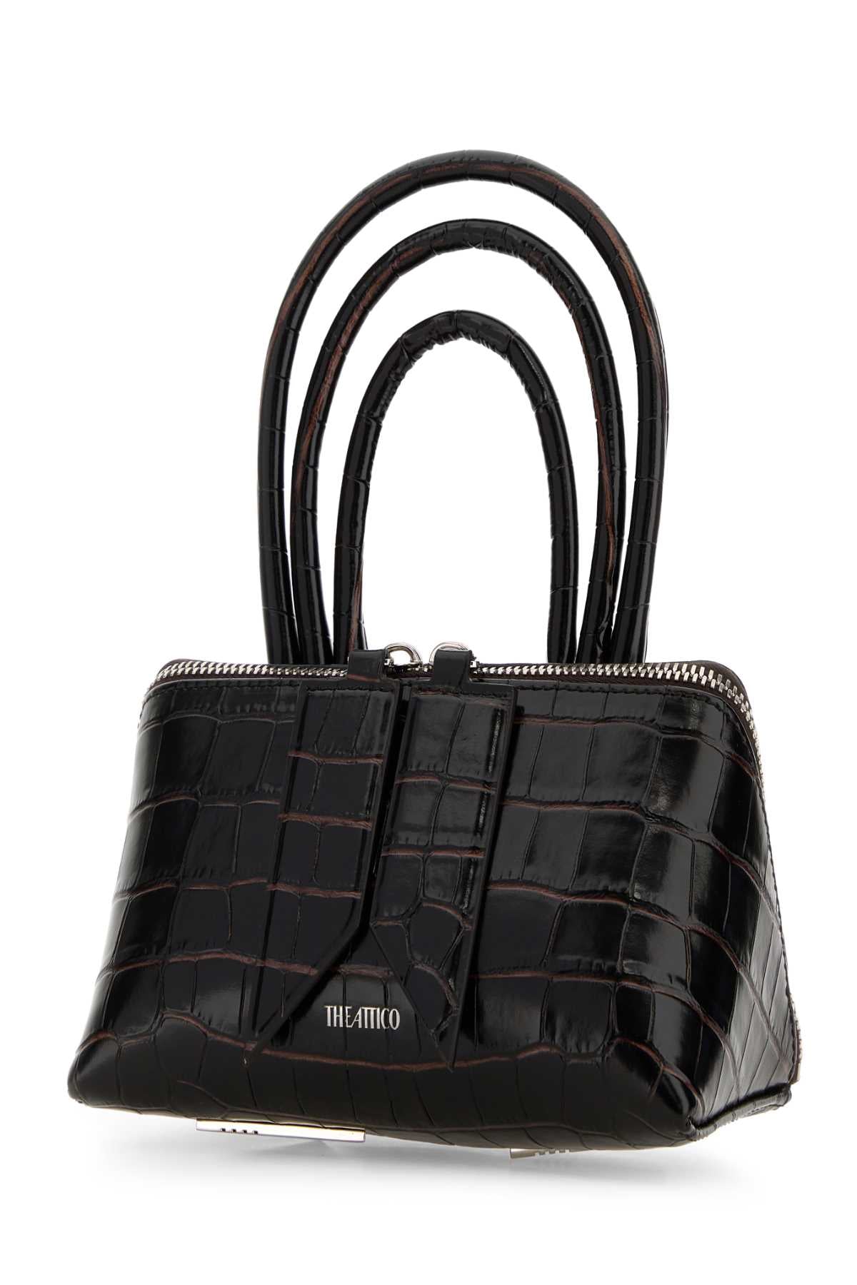 The Attico Women Dark Brown Leather Mini Friday Bag THE ATTICO