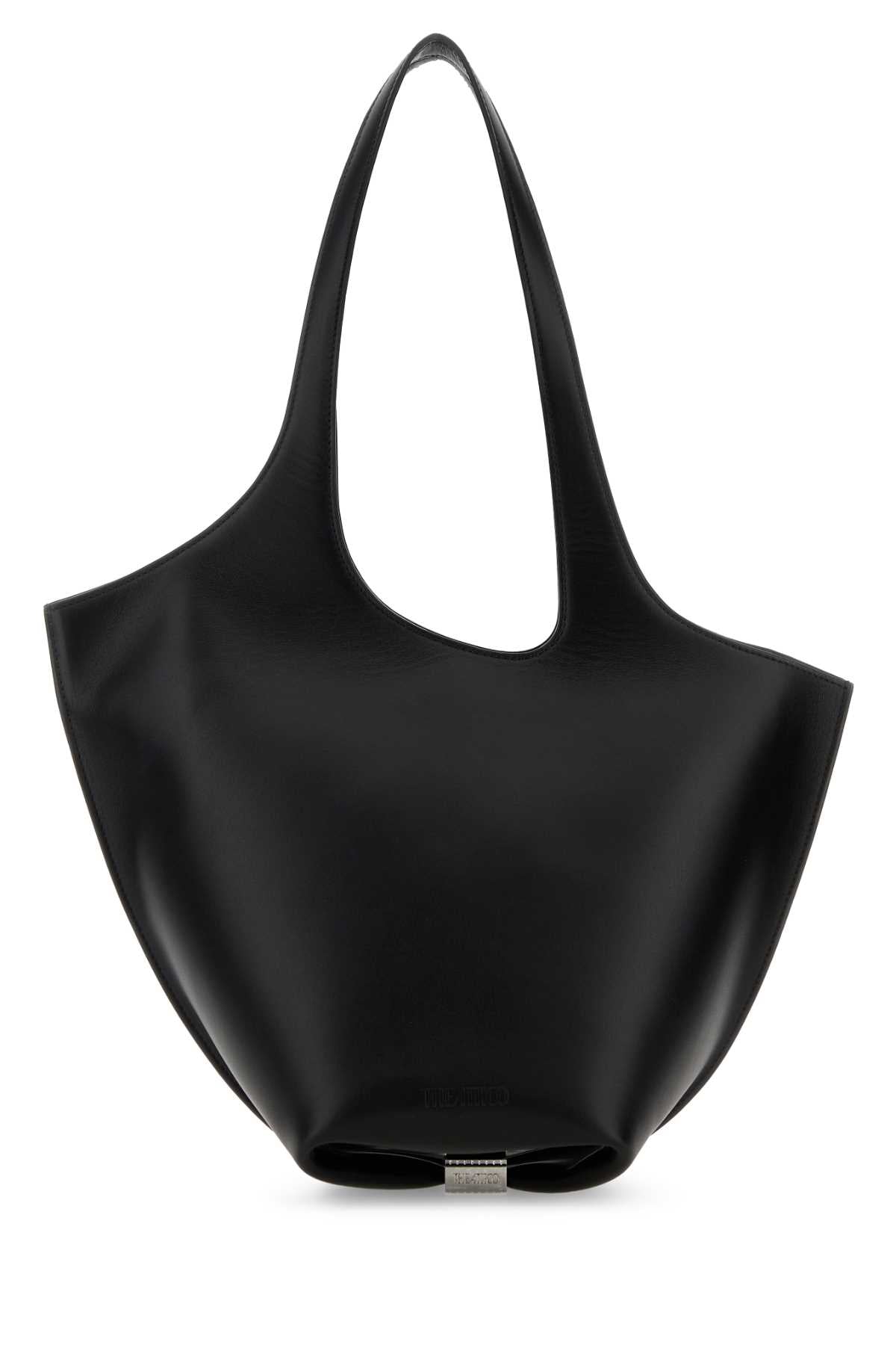 The Attico Women Black Leather Medium La Scoop Shoulder Bag THE ATTICO