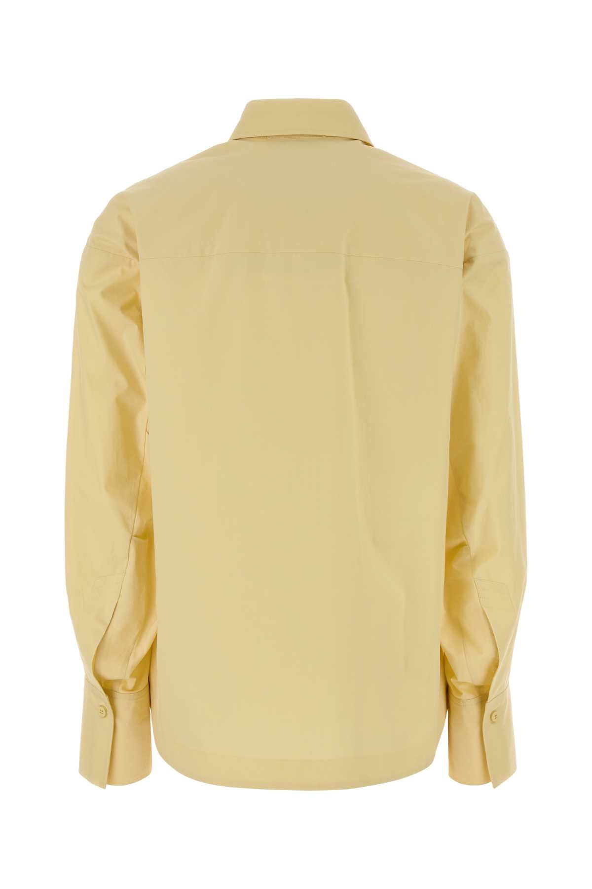 The Attico Women Pastel Yellow Poplin Diana Shirt THE ATTICO