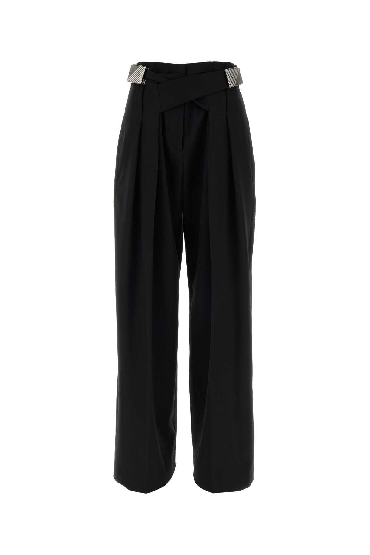 The Attico Women Black Gabardine Pant THE ATTICO