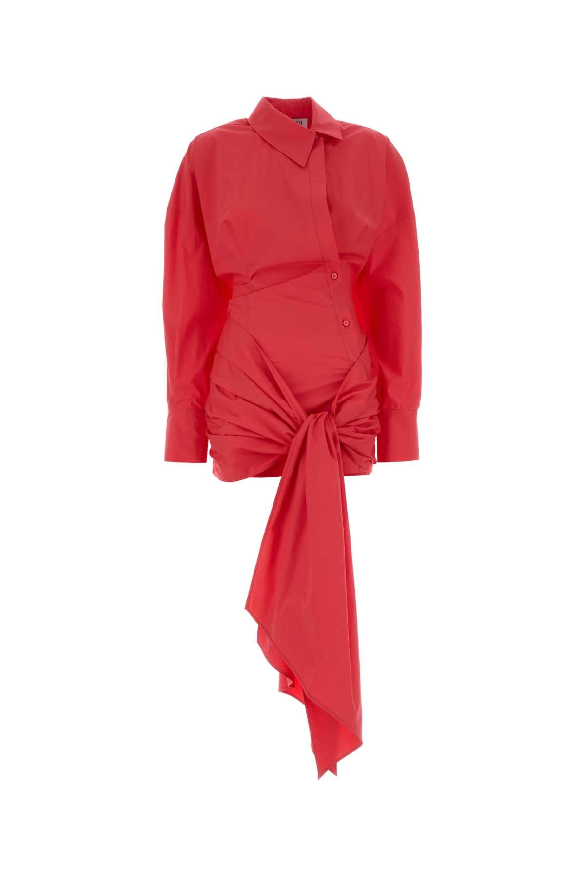 The Attico Women Coral Poplin Shirt Dress THE ATTICO