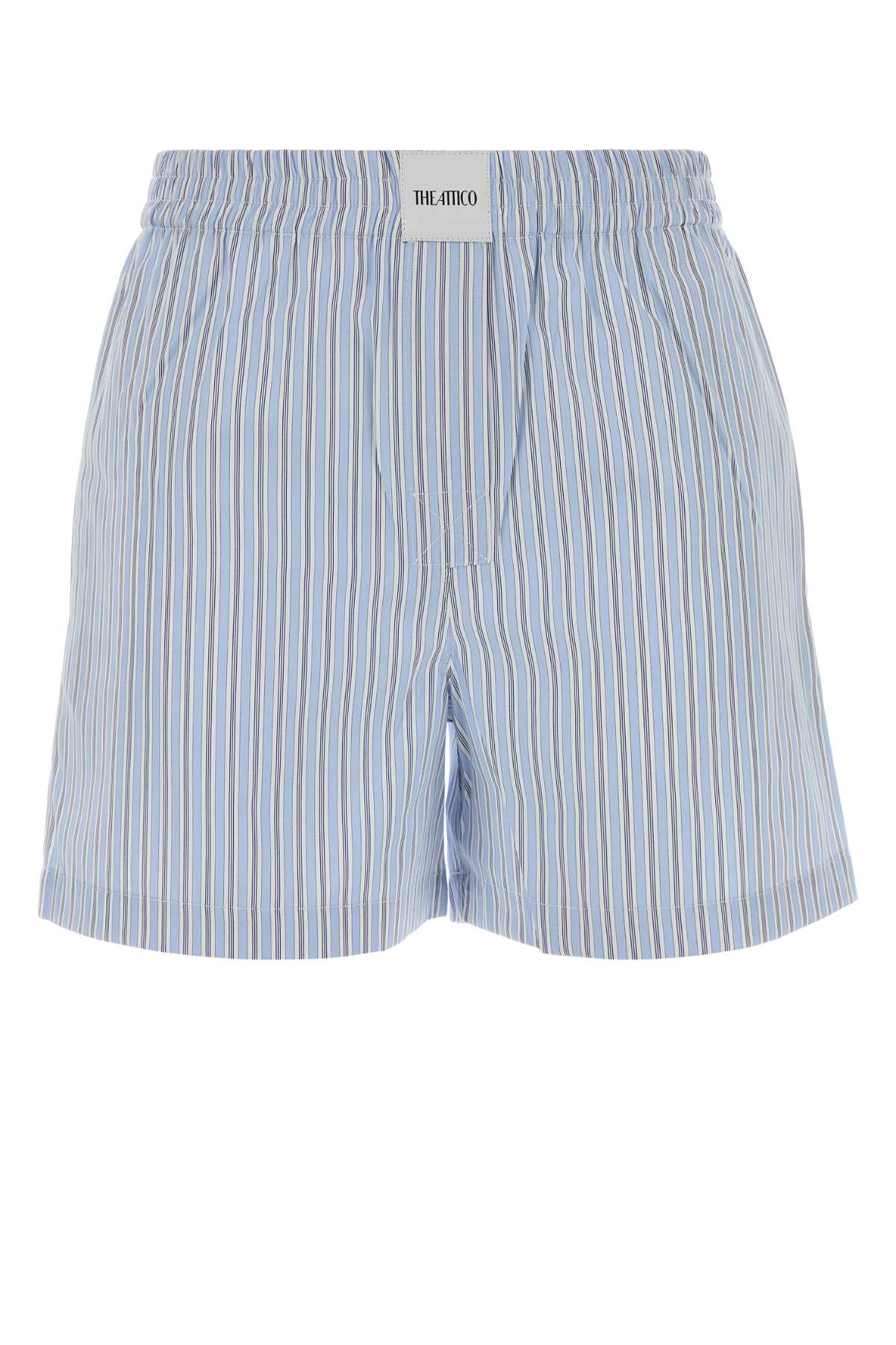 The Attico Women Embroidered Poplin Shorts THE ATTICO